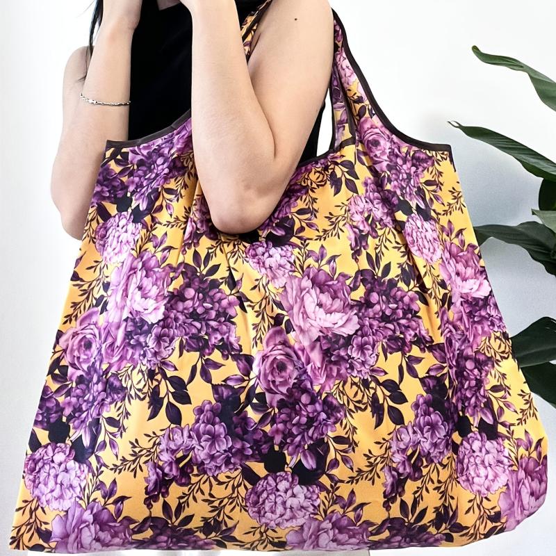 Floral Pattern Shopper Bag Lightweight Foldable Bag