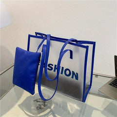 Clear PVC Tote Bag Stylish Shoulder Bag