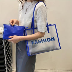 Clear PVC Tote Bag Stylish Shoulder Bag