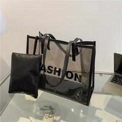 Clear PVC Tote Bag Stylish Shoulder Bag