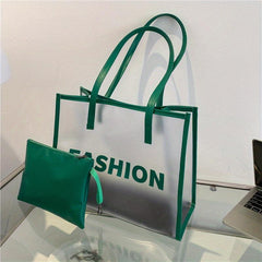 Clear PVC Tote Bag Stylish Shoulder Bag