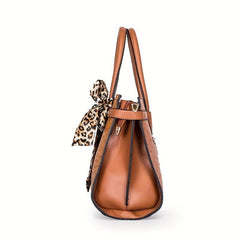 Crocodile Embossed Tote Bag Sets Classic Bags With Scarf Decor