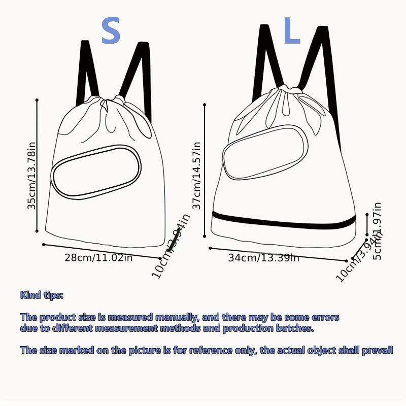 Cartoon Pattern Drawstring Backpack Lightweight Storage Rucksack