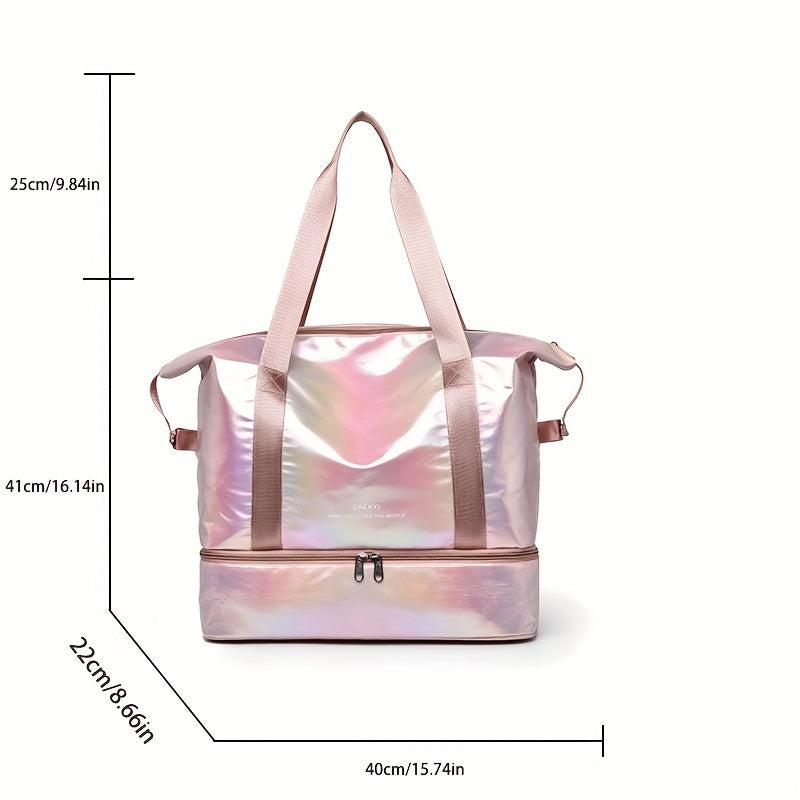 Laser Sports Gym Bag Large Capacity Weekender Travel Bag