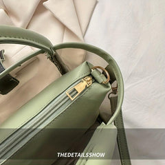 Minimalist Transparent Satchel Bag Turn Lock Handbag