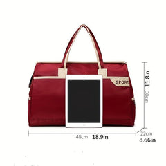 Large Storage Bag Zipper Portable Luggage Handbag Versatile Duffle Bag