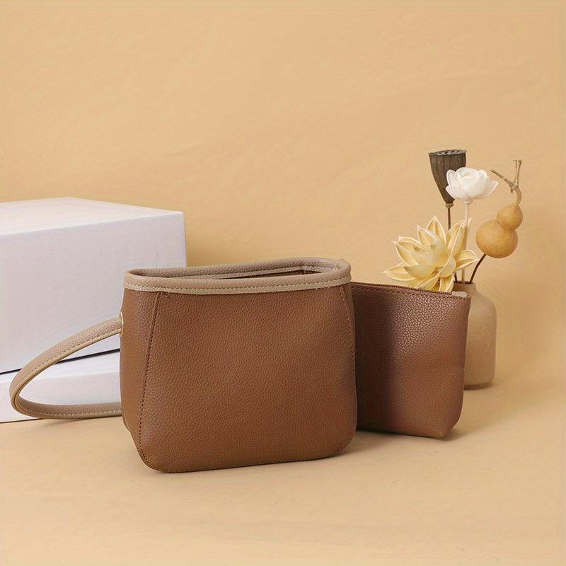Mini Crossbody Bag Set PU Leather Versatile Shoulder Bag