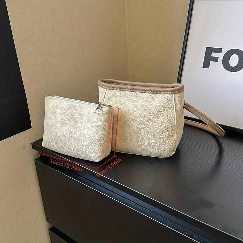Mini Crossbody Bag Set PU Leather Versatile Shoulder Bag