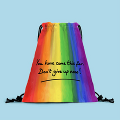 LGBT Pride Rainbow Print Drawstring Backpack