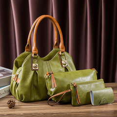 Classic Style 4pcs Set Women's Tote & Shoulder Bag & Clutch & Card Holder
