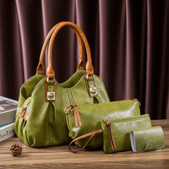Classic Style 4pcs Set Women's Tote & Shoulder Bag & Clutch & Card Holder
