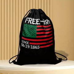 Juneteenth Drawstring Backpack Sports Rucksack