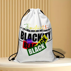 Juneteenth Drawstring Backpack Sports Rucksack