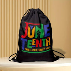 Juneteenth Drawstring Backpack Sports Rucksack
