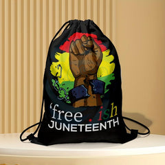 Juneteenth Drawstring Backpack Sports Rucksack