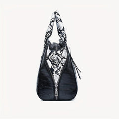 Crocodile & Snake Skin Embossed Bag Set PU Leather Crossbody Bag