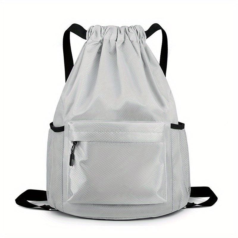 Minimalist Drawstring Gym Bag Large Solid Sports Backpack Travel Beach Bag