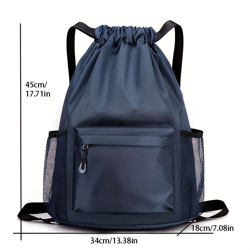 Minimalist Drawstring Gym Bag Large Solid Sports Backpack Travel Beach Bag
