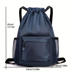 Minimalist Drawstring Gym Bag Large Solid Sports Backpack Travel Beach Bag