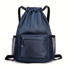 Minimalist Drawstring Gym Bag Large Solid Sports Backpack Travel Beach Bag