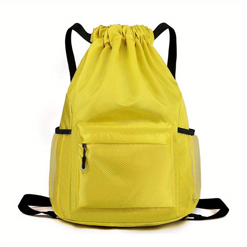 Minimalist Drawstring Gym Bag Large Solid Sports Backpack Travel Beach Bag