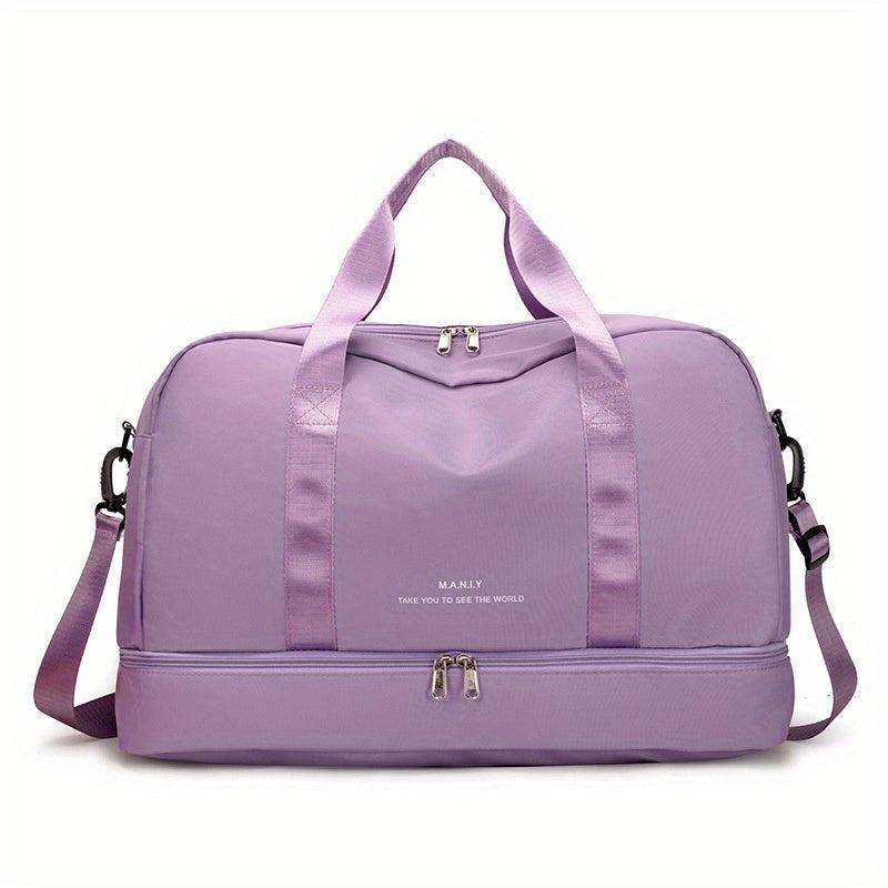 Travel Duffle Bag Set Wet Dry Separation Shoulder Weekend Luggage Cosmetic Bag
