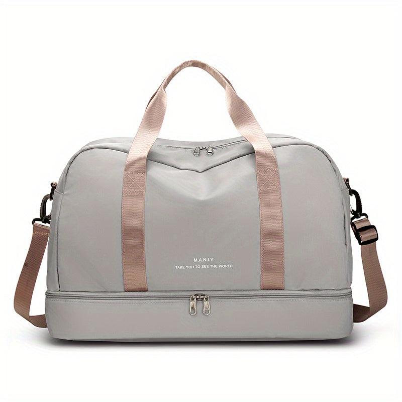 Travel Duffle Bag Set Wet Dry Separation Shoulder Weekend Luggage Cosmetic Bag