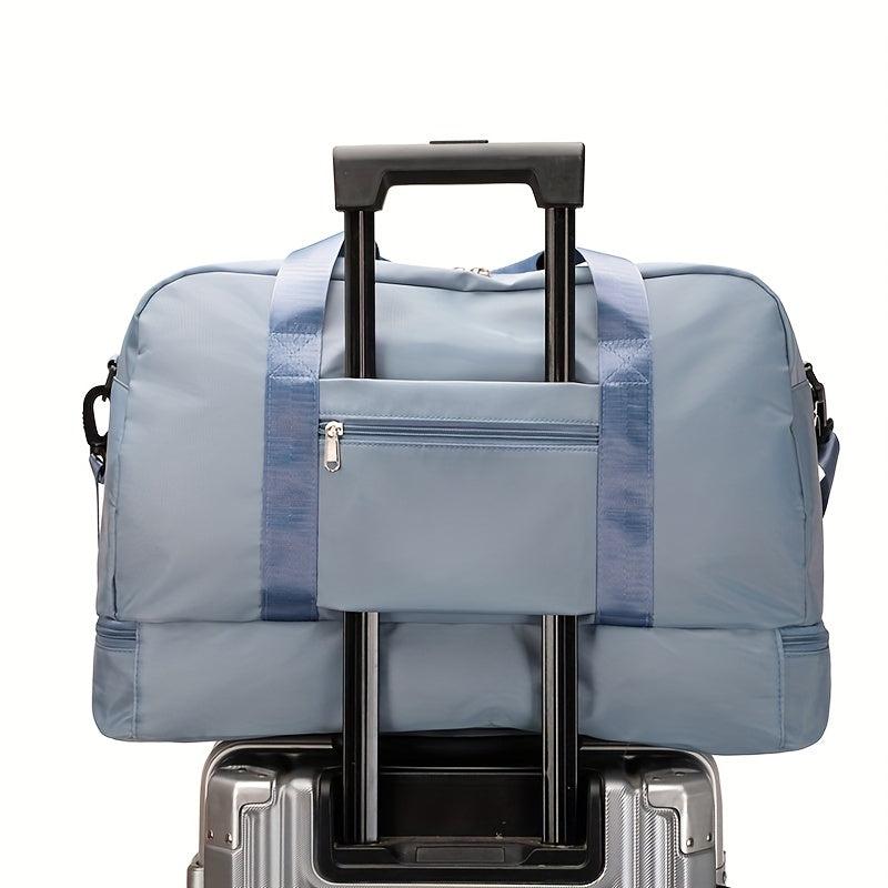 Travel Duffle Bag Set Wet Dry Separation Shoulder Weekend Luggage Cosmetic Bag