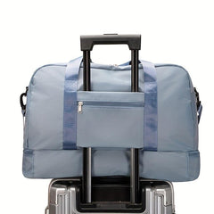 Travel Duffle Bag Set Wet Dry Separation Shoulder Weekend Luggage Cosmetic Bag