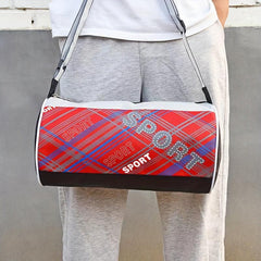 Portable Foldable Cylinder Bag Contrast Outdoor Travel Sports Handbag