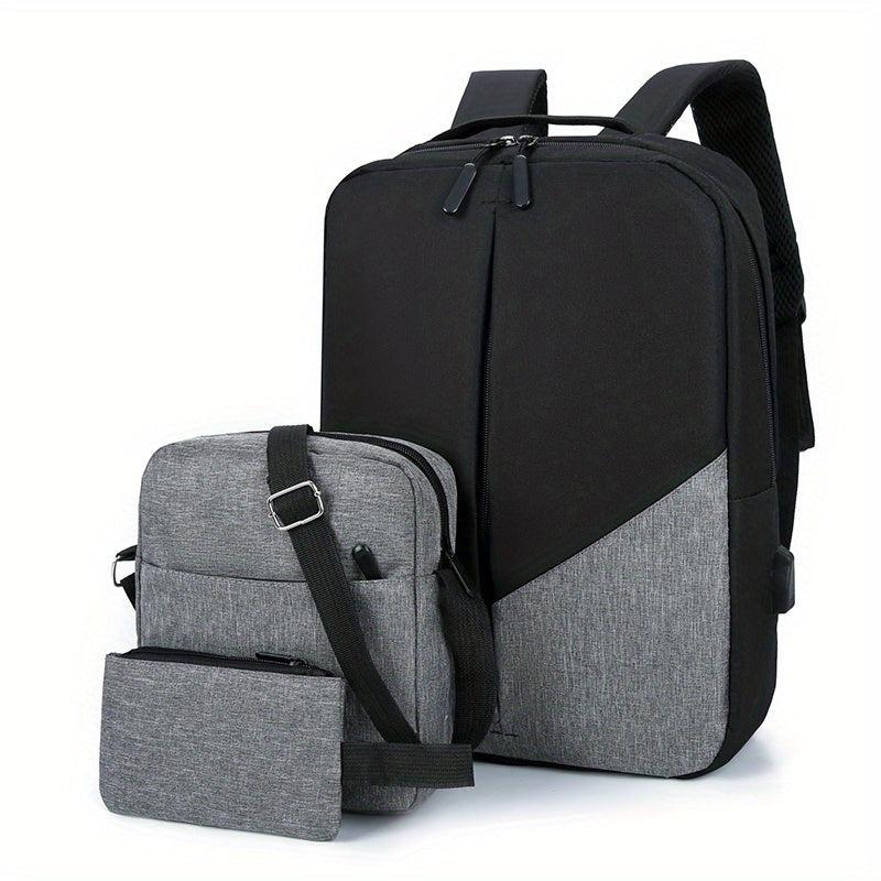 3PCS Large Capacity Backpack Set for Travel School Business