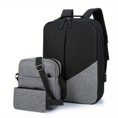 3PCS Large Capacity Backpack Set for Travel School Business