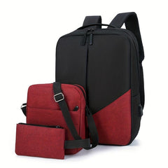 3PCS Large Capacity Backpack Set for Travel School Business