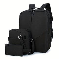 3PCS Large Capacity Backpack Set for Travel School Business