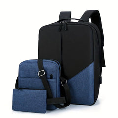 3PCS Large Capacity Backpack Set for Travel School Business