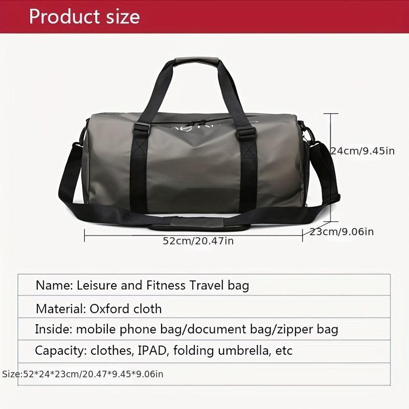 Sports Zipper Shoulder Bag Large Capacity Duffle Bag Versatile Luggage