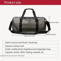 Sports Zipper Shoulder Bag Large Capacity Duffle Bag Versatile Luggage