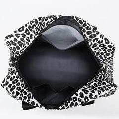 Leopard Pattern Sports Bag Lightweight Duffle Bag Portable Luggage Bag