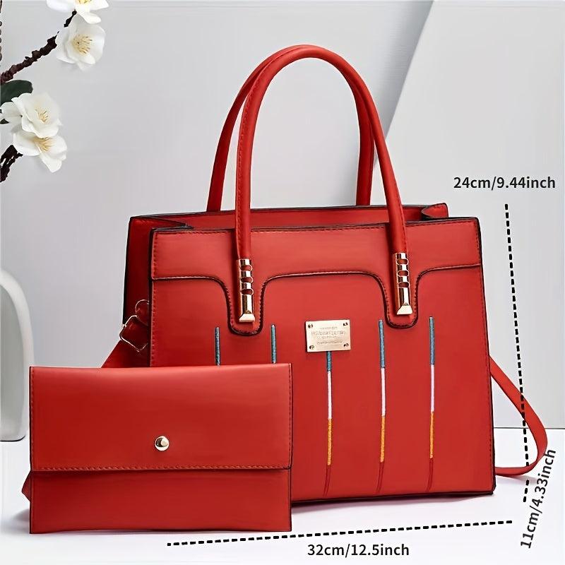 Embroidery Shoulder Bag Set Tote Crossbody Purses Clutch Bag