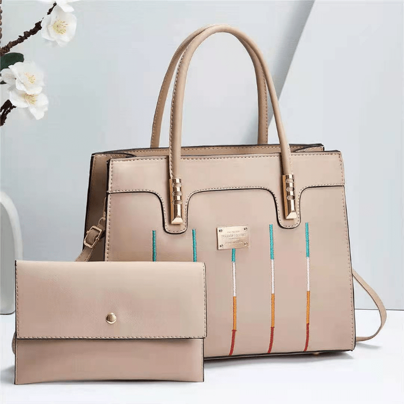 Embroidery Shoulder Bag Set Tote Crossbody Purses Clutch Bag