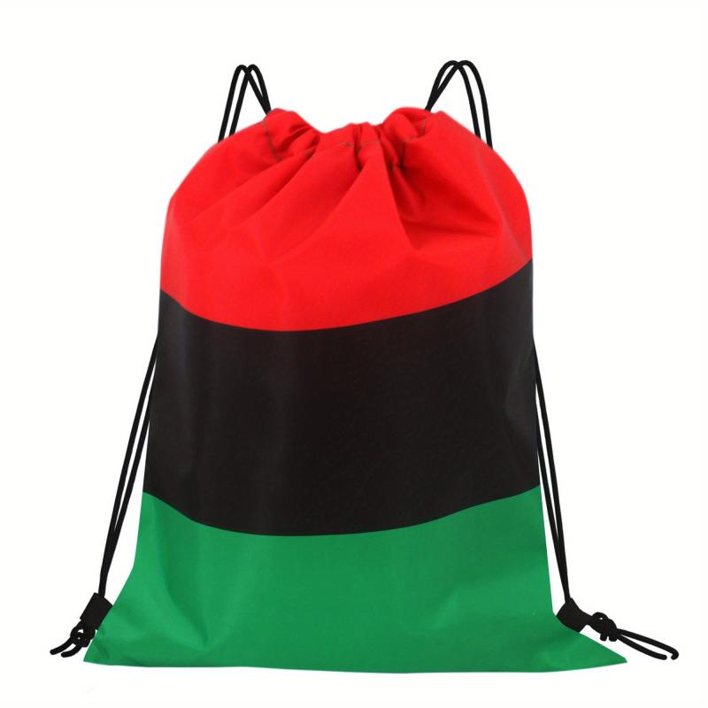 Colorblock Pattern Storage Backpack Drawstring Rucksack