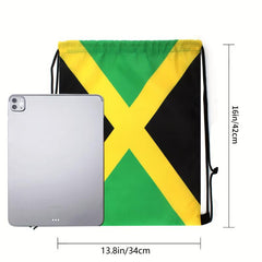 Colorblock Pattern Storage Backpack Drawstring Rucksack