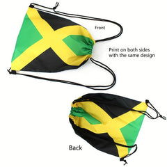 Colorblock Pattern Storage Backpack Drawstring Rucksack