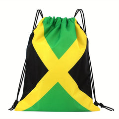 Colorblock Pattern Storage Backpack Drawstring Rucksack