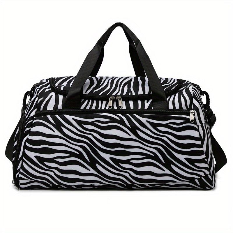 Pattern Sports Shoulder Bag Fitness Handbag Zipper Luggage Bag