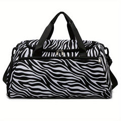 Pattern Sports Shoulder Bag Fitness Handbag Zipper Luggage Bag