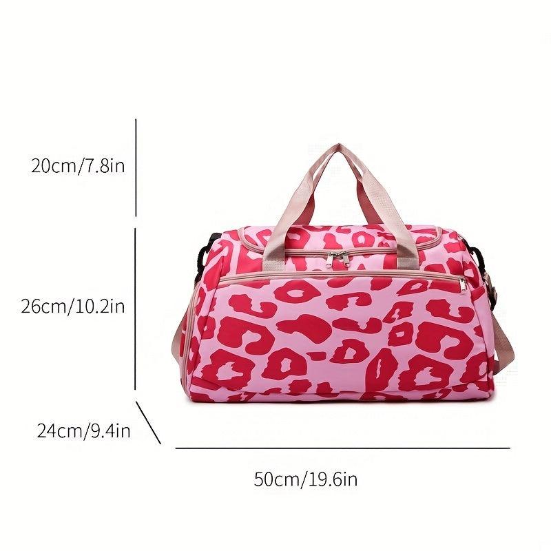 Pattern Sports Shoulder Bag Fitness Handbag Zipper Luggage Bag