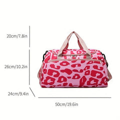 Pattern Sports Shoulder Bag Fitness Handbag Zipper Luggage Bag