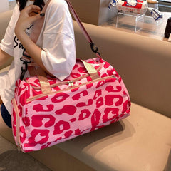 Pattern Sports Shoulder Bag Fitness Handbag Zipper Luggage Bag