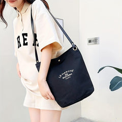 Vintage Letter Graphic Tote Bag Retro Canvas Crossbody Bag